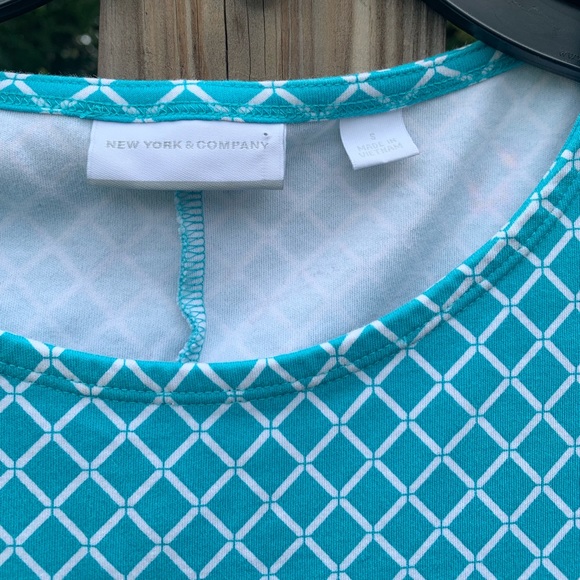 New York & Company Blue and white dress - Picture 2 of 3